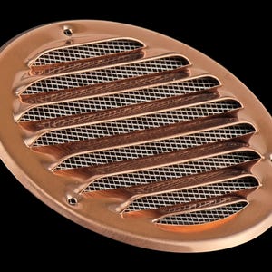Copper Vent Cover with Mesh - Wall and Ceiling Ventilation Register - Round Metal Air Grille - Various sizes