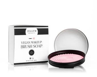 Vegan Brush Soap A Sustainable and Cruelty-Free Solution for Cleaning Makeup Brushes - Natural Make-up Brush and Blender Cleaner