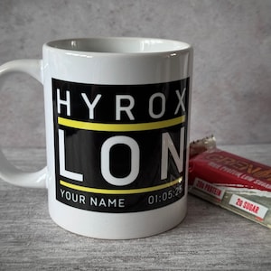 HYROX Finisher-mok | HYROX-mok | Cadeau voor HYROX | Gepersonaliseerd | Hydrox-patch
