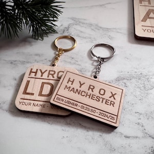 Hyrox Patch Style Keyring | Personalised Hyrox Key Chain