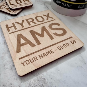 Hyrox Patch Style Coaster | Personalised | Custom