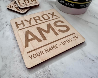 Hyrox Patch Style Coaster | Personalised | Custom