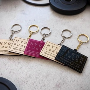Hyrox Patch Style Keyring | Personalised Hyrox Key Chain