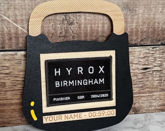 Expositor de parches Hyrox personalizado: Marco para pesas rusas