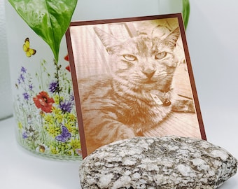 Photo on Copper held by a Random Colorado River Rock, Made to Order