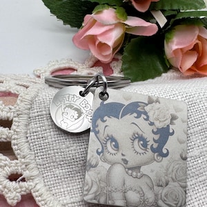 Rose Betty Boop Keychain