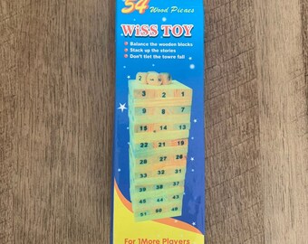 Milton Bradley Wiss Toy Wood Block Game 1986 (Like Jenga)