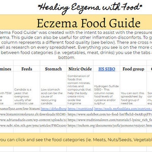 Healing Ekzem Food Guide