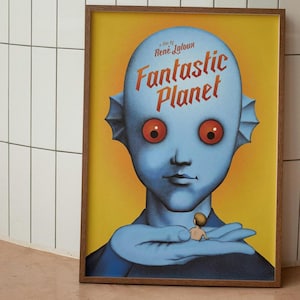 Alta qualidade &quot;Planeta Fantástico&quot; 1973 Impressão de pôster de filme vintage Cinema anos 70 Pôster, filme francês, surreal, &quot;La Planete Sauvage&quot; 300+ DPI grande