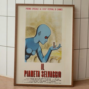 Impressão de pôster vintage de alta qualidade do filme &quot;Planeta Fantástico&quot; de 1973, pôster do cinema dos anos 70, filme francês emoldurado/somente impressão, &quot;La Planete Sauvage&quot;