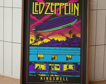 ヴィンテージ オリジナル 1982年 LED ツェッペリン ステージコラージュ