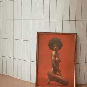 "Schwarze Frau Afro Kunstdruck, ""The Shining" Inspiriert, Retro 1970s Style" Bild 2