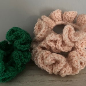 Crochet Scrunchie, Haircare, Multicolour personalised scrunchies, chunky elastic.