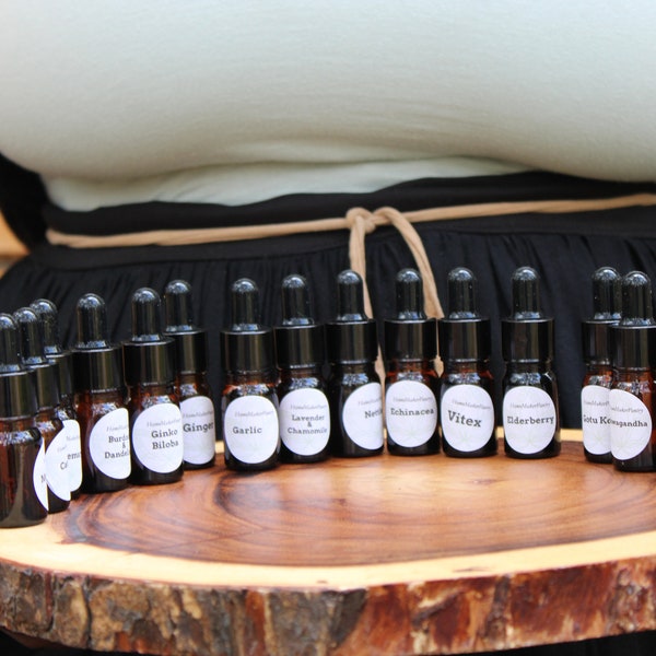 15 Tinctures, Sample sizes Herbal extracts, Apothecary GIFT SET, gift for her, gifts under 25 dollars