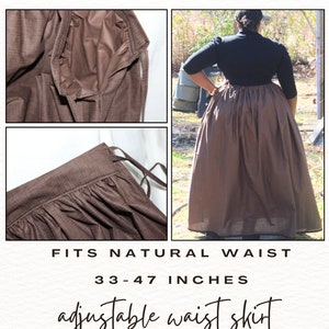 Long, Modest Skirt | Handmade Cotton Skirt with ties or elastic waistband