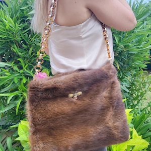 Vintage Mink Fur Handbag Unique Piece