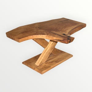 Solid oak coffee table, natural wood, designer table, living room table