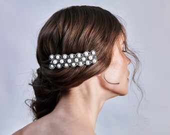 NAZAN Silver & Pearl Hair Jewellery