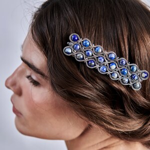 LATELITA Silver & Lapis Lazuli Hair Jewellery image 2