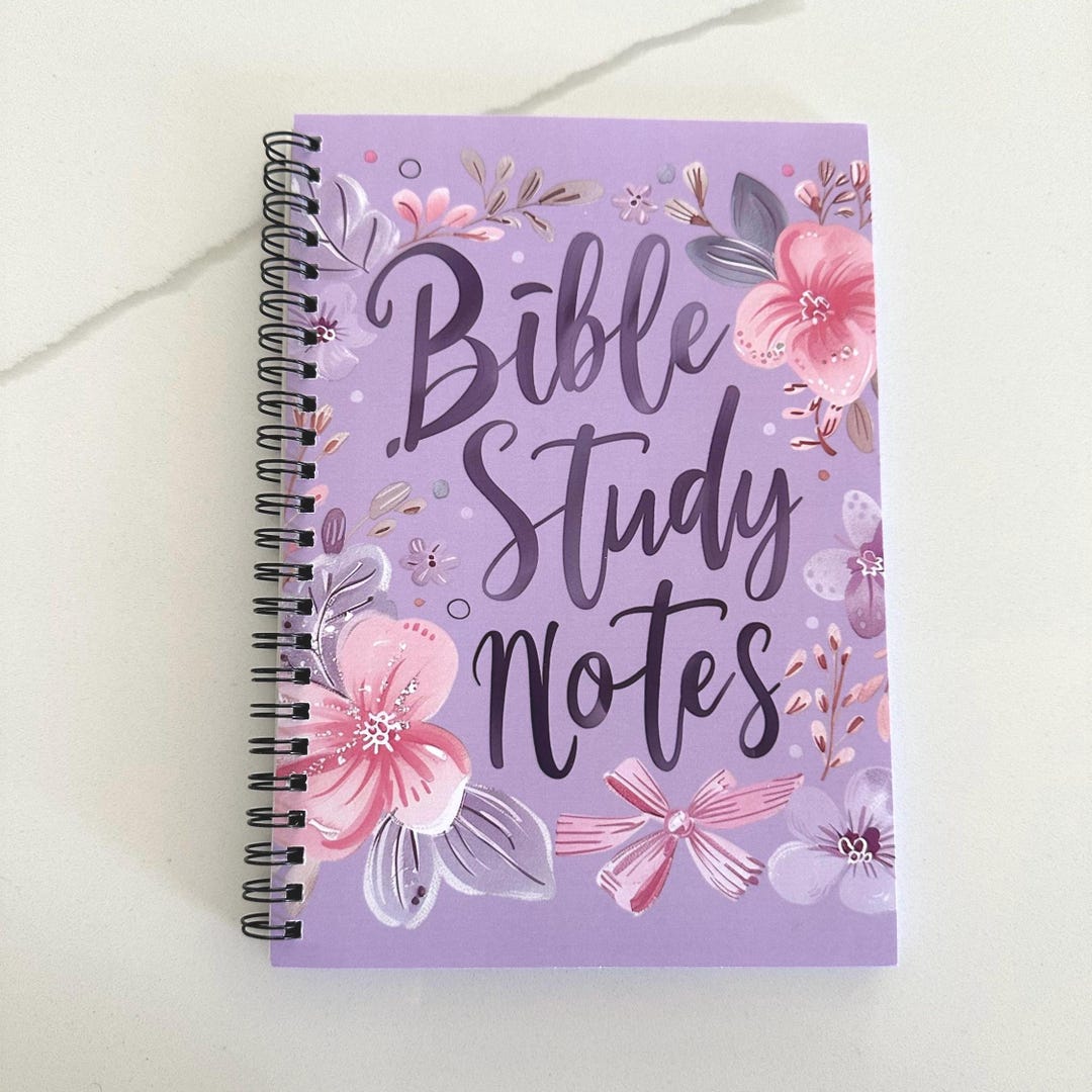 Bible Study Notes Spiral Notebook, Christian Faith Journal, Scripture ...