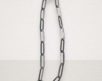 Stainless Steel 7&#39;&#39; Solid Paper Clip Bracelet, Link Chain Bracelet, Stacking Bracelet
