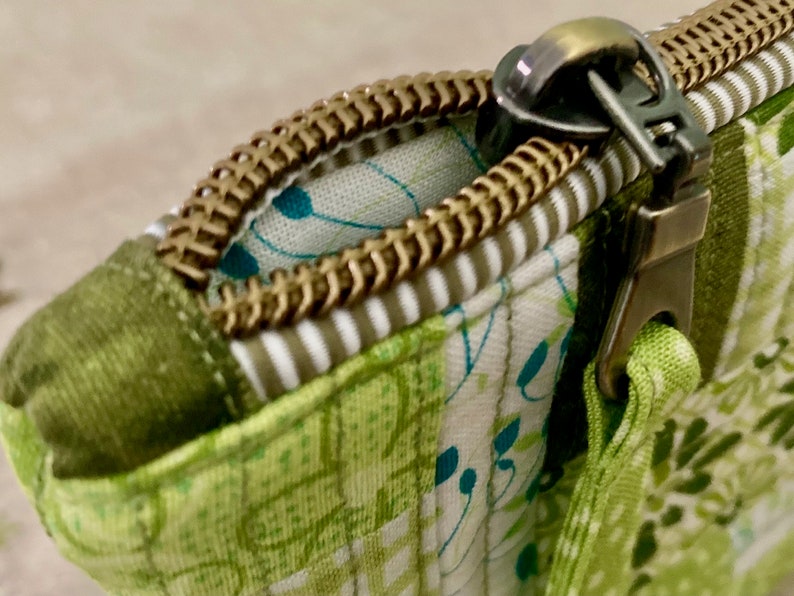 Handmade Cotton Fabric Quilted Patchwork Utility Pouch main image 0