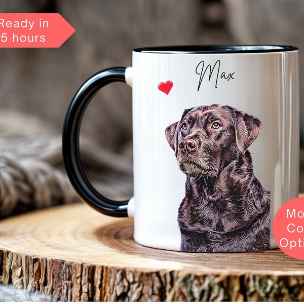 Custom Pet Mug Using Pet Photo, Custom Photo Mug,  Digital Pet Portrait, Pet Painting, Coffee Mug, Personalized Pet Art, Ceramic Mug 11oz