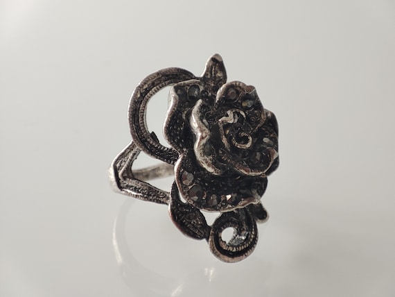 Authentic Antique Flower Boho Ring, Made in Italy… - image 1