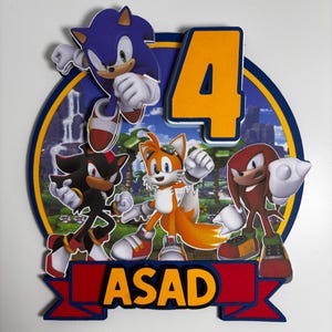 Sonic The Hedgehog Cake Topper