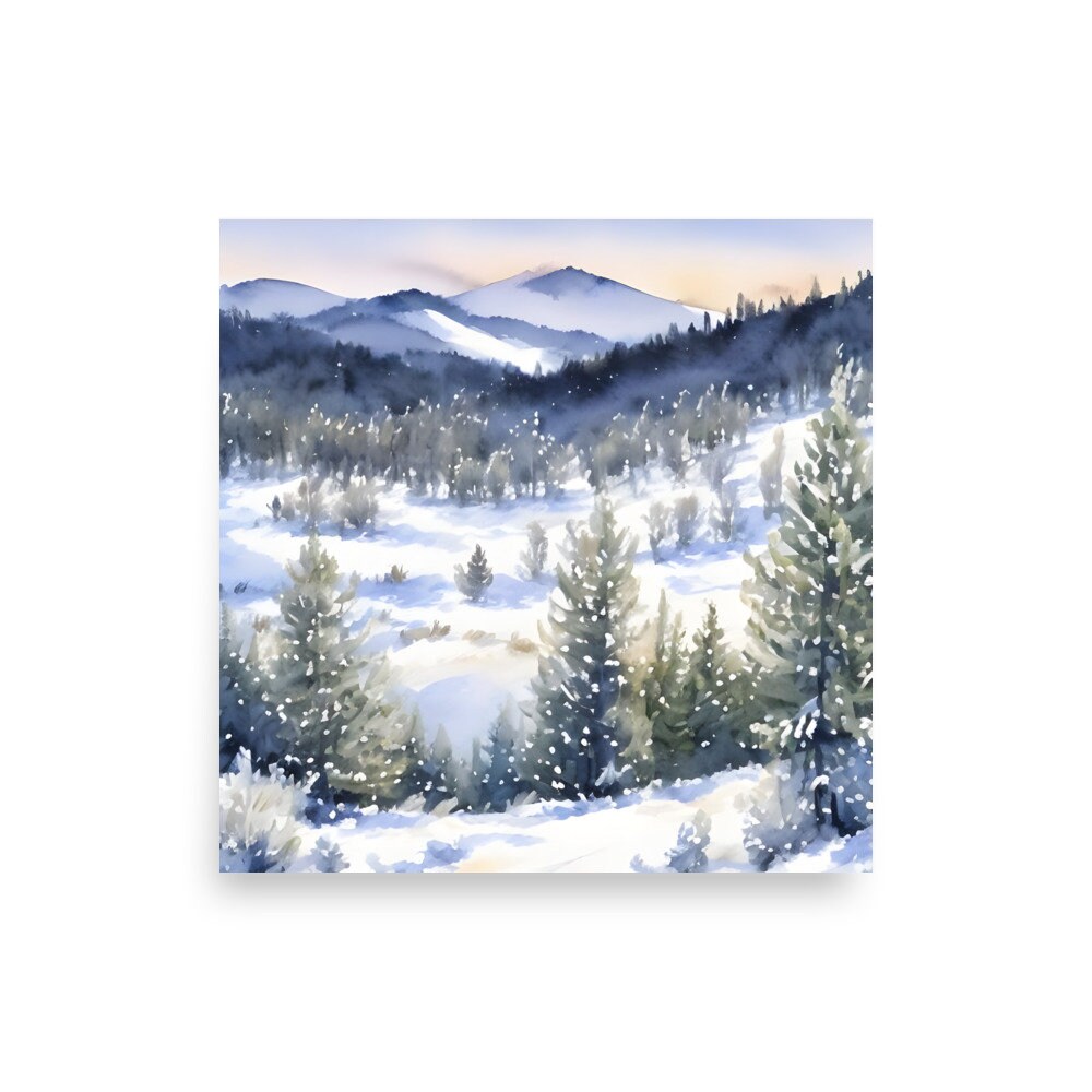 絵画 Winter Mountains Laszlo Neogrady | Winter Mountains (20th Century