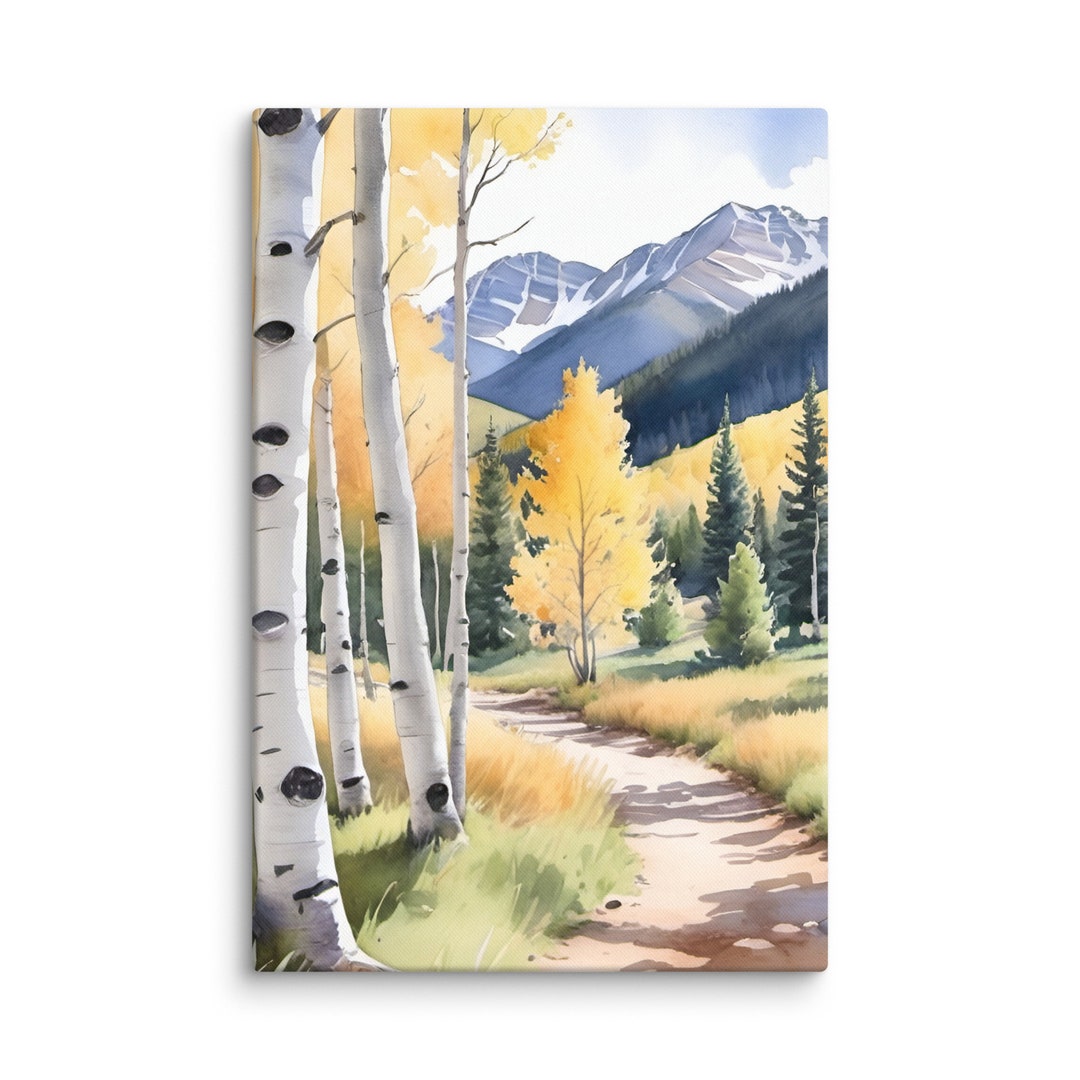 Aspen Forest Canvas Print: Colorado Autumn Mountain Landscape Wall Art ...