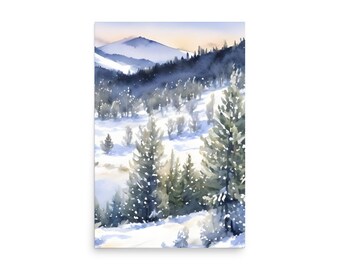 絵画 Winter Mountains 絵画 Winter Mountains Winter Landscape Painting Colorado