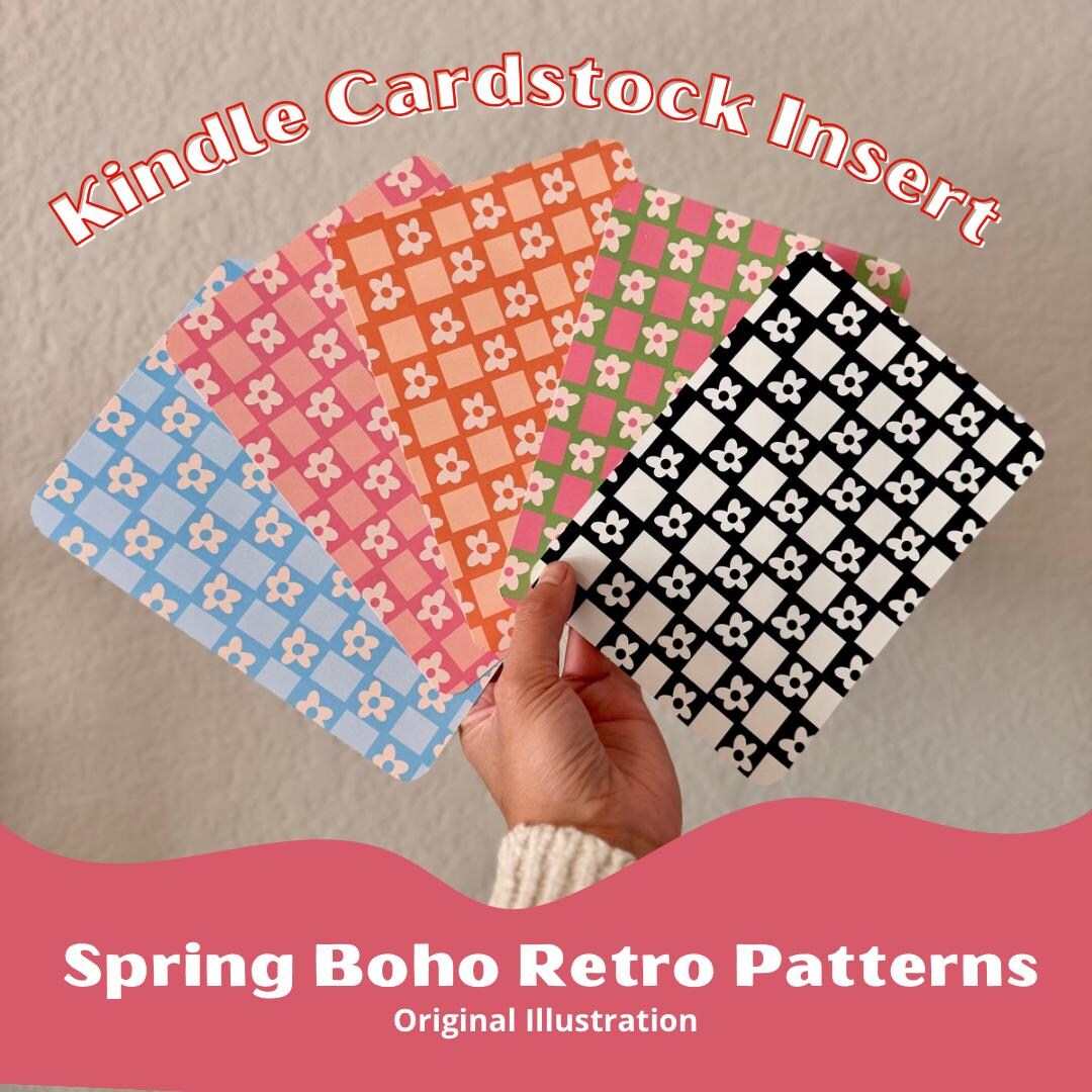 Floral Spring Kindle Paperwhite Insert: Boho Retro Kindle Insert ...