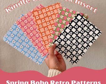 Floral Spring Kindle Paperwhite Insert: Boho Retro Kindle Insert, Paperwhite, Oasis, Colorsoft and Basic Kindle
