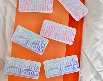 Good Girls Read Books, Pastell Matte Aufkleber, 10 cm B x 2 Zoll H