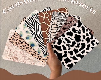 Kindle Cardstock Inert |  Animal Print Patterns | Cow, Leopard, Snake, Peacock, Zibra Kindle Inserts | Kindle Paperwhite, Oasis | Cardstocks