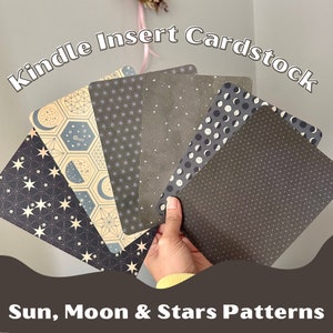 Kindle Cardstock Insert | Celestial Patterns | Stars, Moon, Galaxy & Zodiac Patterns | Kindle Paperwhite 11th Gen. | Limited Time