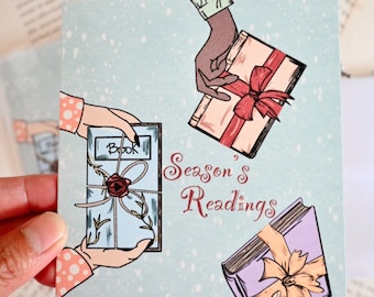 Bookish Christmas Card: Season's Readings Holiday Greeting