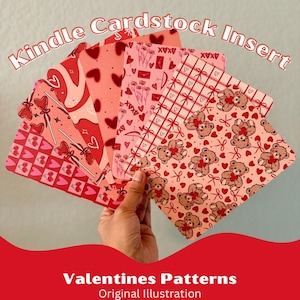 Kindle Insert, Paperwhite, Oasis, Colorsoft und Basic Kindle Valentine kindle Einsätze | Herzchen , Teddybär und Romatic Einsatz