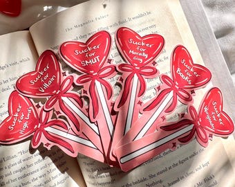 Sucker for Lollipop Valentine’s Stickers | Bookish Romance Tropes | Cute Valentine’s Day Gifts for Book Lovers | Made of Matte
