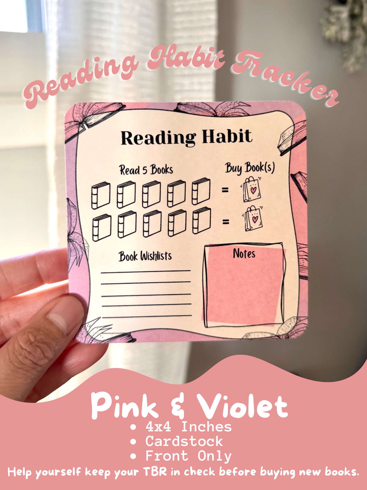 Tracker Reader Cards Reading Habit Tracker Cards | Pastel Colors, Book Wishlist - Etsy