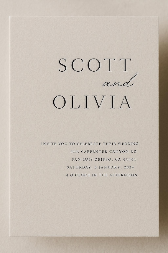 Editable Wedding Invitation Template - Instant Download, Printable