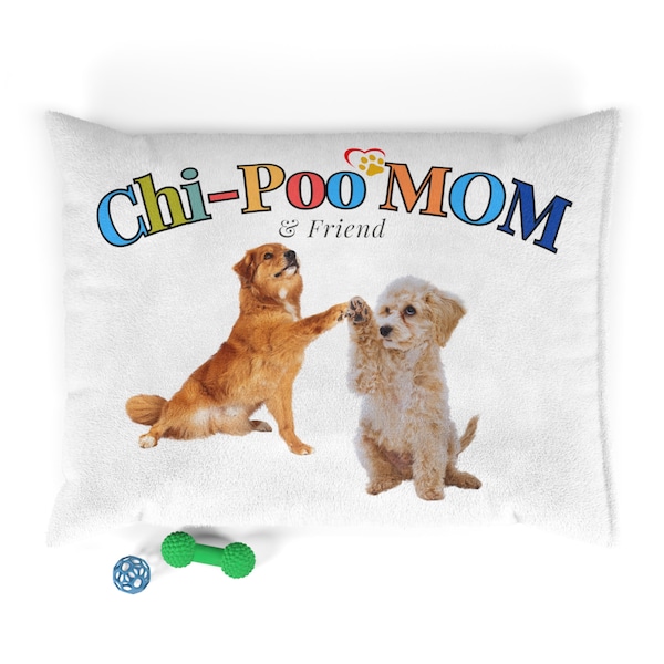 Pet Bed Chi-Poo Mom and friend, Pet Bed Men I love Pet Cosay Bed, Dog Lover Gift Wife Girlfriend Husband Gift Idea, Funny Novelty Gift