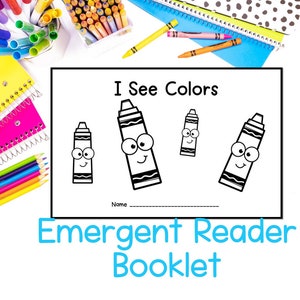 I See Colors Book- Emergent Reader- Coloring- PreK- Kinder
