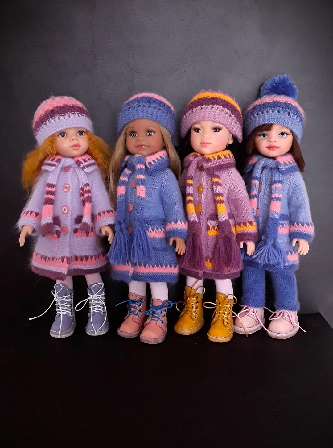 Paola Reina 人形とニットの服のセット Coat for a 32 Cm Doll Paola Reina_petitcollin Minouche - Etsy