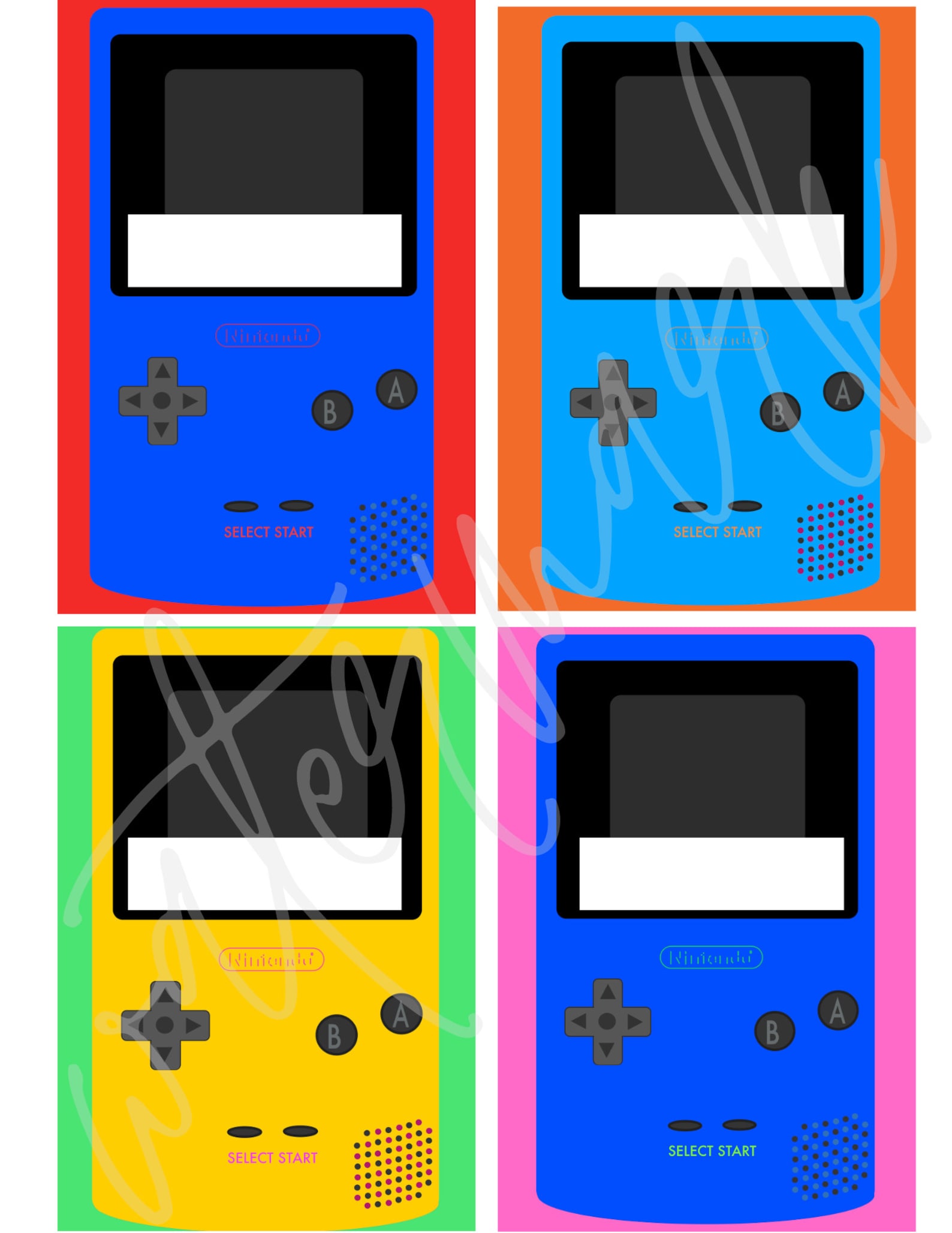 Printable Gameboy Color RA Door Decs Etsy