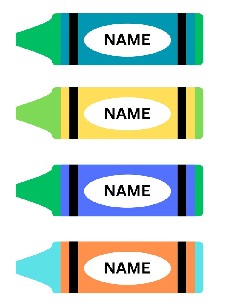 Printable RA Crayon Door Decs - Etsy