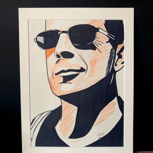Original drawing - Bruce Willis portrait