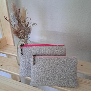 Teddytasche Plüsch Felltasche Kosmetiktasche Geschenk Freundin Geburtstag  Schminktasche Mama Schminktäschchen Kleinigkeit Weihnacht Etui