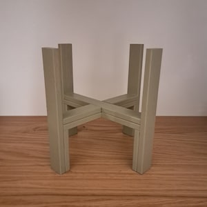Pflanzenhalter zum dekorieren Blumentopf Ständer zeitloser Skandi Stil als Geschenk Pflanzenständer Holz Übertopfständer Klötzchen Ordnung